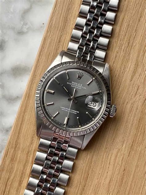 rolex datejust 1603 grey dial|Rolex 1603 production years.